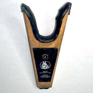 EUC vtg wood/leather boot jack from Crazy Ed Truck Stop, Pigeon Forge, TN